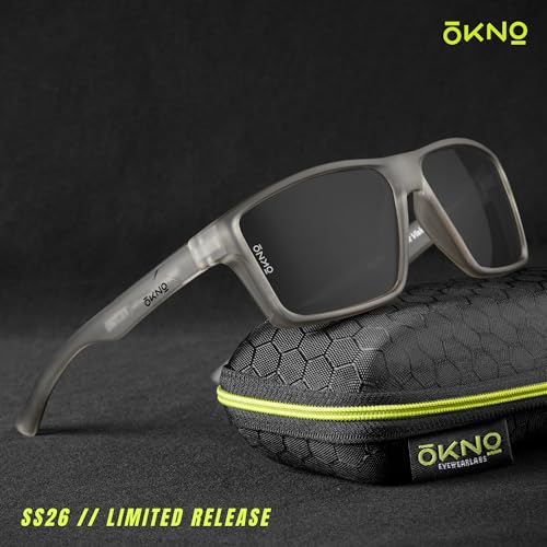 Image of Eyewearlabs OKNO Polarized Sports Sunglasses For Men & Women | Rectangular Wrap-Around Branded Stylish Shades| 100% UV Protection | Cricket Sports Cycling Driving Trekking & More | Norg