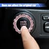 2 Piezas Anillo Decorativo de Flor con Cristal para Botón de Arranque del Auto, Rosa | Adorno de Cristal de Botón de Encendido, Accesorios de Interiores para Llave de Encendido 8