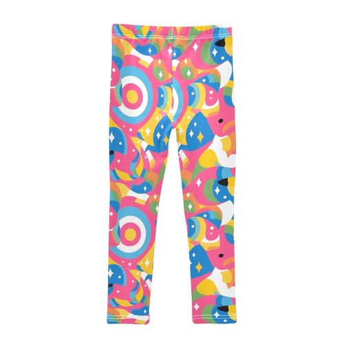 KLL Colorful Little Girls Active Leggings Stretch Full Length Leg Yoga Pants Sports2