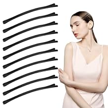 50 Black Jumbo Bobby Pins, 3.3 Inch Curved Jumbo Bobby Pins, Metal Hair Clips Hair Pin, Hair Clips Hairstyle Tools Accessories for Women, Hairpins for Thick Long Updo Hair Style