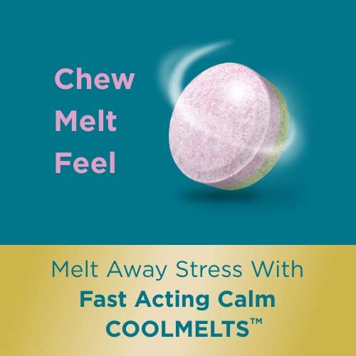 Nature's Bounty Stress Comfort Fast Acting Calm, Chewable Tablets for Occasional Stress Flavor, Watermelon Chill, 20 Count