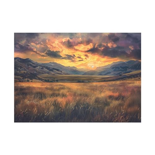 Impression sur toile intissée haut de gamme peinture de paysage moderne 60x80cm