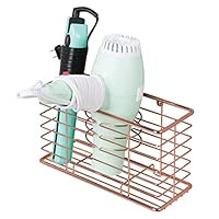 Algopix Similar Product 14 - mDesign Steel Wall Mount Hair Dryer