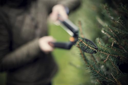 Foto von Fiskars SingleStep Heckenschere, Mit Wellenschliff, Hochwertige Stahl-Klingen, Länge 60 cm, Mattschwarz, HS22, 1001433
