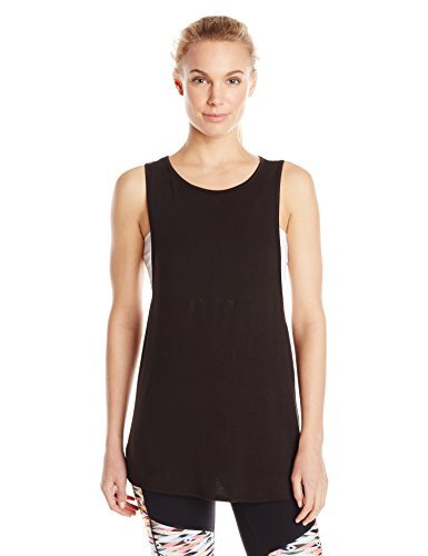 PL Movement by Pink Lotus Women's Circle Mesh Back Tank High Neck Tee Shirt Top