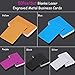 50Pcs Metal Blanks Business Cards, Aluminum Blank Cards Metal Engraved Blank Business Visiting Name Cards Smooth Finish Metal Business Cards Blanks(Blue)