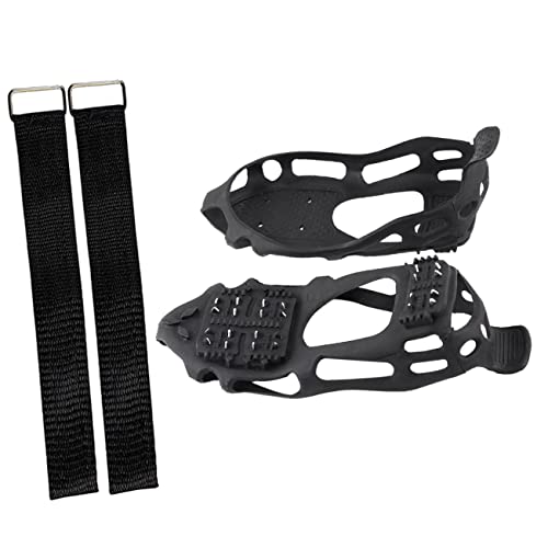 SOIMISS Steigeisen für Schneeschuhe Rutschfeste Eisgrips Steigeisenzubehör Feinstollen für Schnee und Eis Einfach Anzuziehende Schuhgripper Kompakt Zusammenfaltbar für Outdoor-aktivitäten