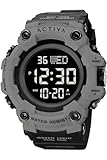 Invicta Activa Digital Essentials Herren-Armbanduhr Wasserdicht Digital Quarzwerk Kunststoff mit schwarzem Zifferblatt 53mm ACW1968-011