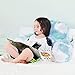 Jillche Bed Stylish Ross Fur Adults & Kids Reading Pillow, Cozy Soft Bed Wedge Pillow with Premium Stuffing, Pastel Back Support Pillow Gift, Sit up Bolster Pillow with Arms, Bed Chair Back Cushion