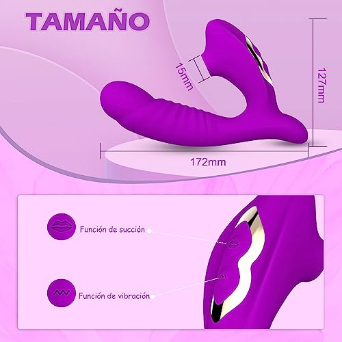 AZOI Ṿibradóradòr Mujer Clítoriś pro 5 sùcciønadør Clîťoris original Vibräđorädør Eștɨmṳlạdor con 10 Modos,Jṵguḙtḙṡ Eróticòṣ para Pārējá Ŝęxṳalęs Femènịnô verdạderô impermeable,Morado