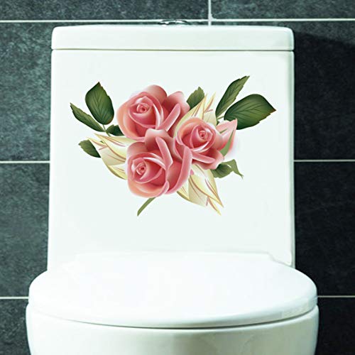 4Pcs/Set Flowers Decals Flower Wall Stickers, Waterproof Vinyl Self Adhesive Removable Floral Stickers Murals For Living Room Bedroom Toilet Home Decoration #TOP6