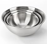 3-Set Stainless Steel Mixing Bowls Set Metal Bowl Set with Measurement Marks, Dishwasher Safe & Stackable - Perfect for Baking, Salad Making, Meal Prep and Kitchen Use