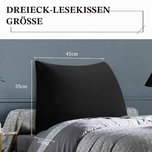 Rucener Großen Dreieckigen Kissen Hohen Rückenlehne Kissen Hohen Rückenlehne Kissen Rückenlehne für Bett Perfekt AlsKissen Zum Fernsehen… – Ansicht 3