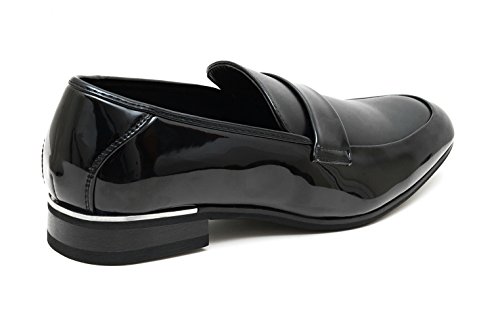 Mocasines de hombre de piel sintética con acabado Oxford elegante 3