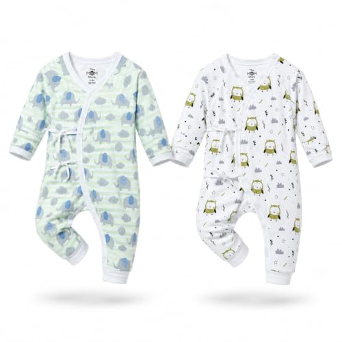 Image of The Mom Store Baby Romper Jabla Style Combo For Boys And Girls | Cotton | Soft Infant Bodysuit | Trendy Stylish Sleepwear For Newborn Baby | Printed | Unisex Comfortable Everyday Baby Wear