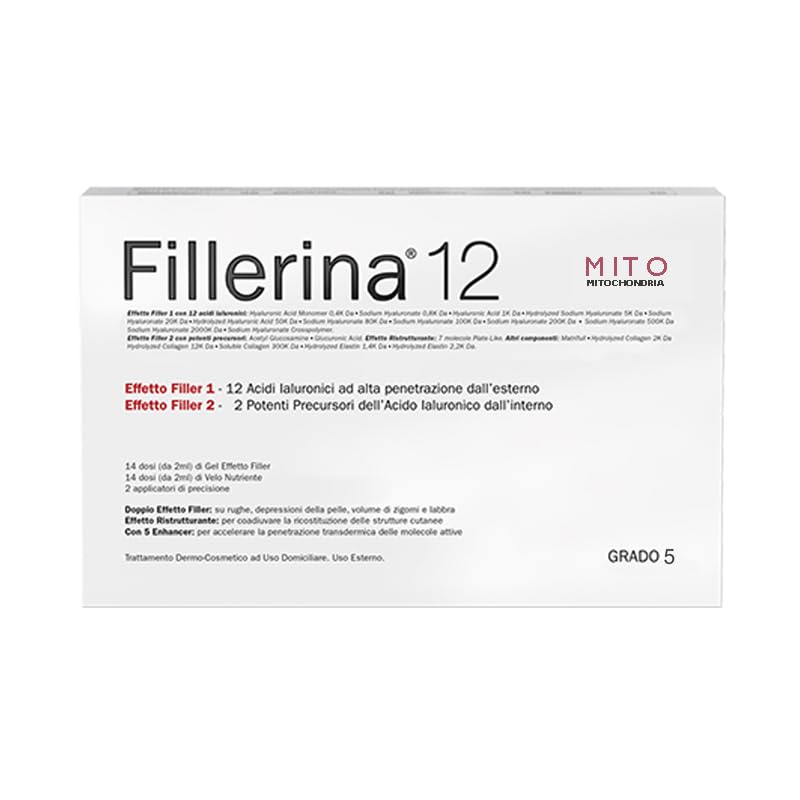 Effetto filler su rughe e depressioni della pelle. Effetto volume su zigomi e labbra. Trattamento dermocosmetico ad effetto filler da effettuare a casa per 14 giorni. Grazie all’effetto di 12 speciali Acidi Ialuronici viene garantito un diverso livello di riempimento delle depressioni del viso e di volumizzazione di aree specifiche. L’applicatore di precisione brevettato garantisce una facile applicazione e una rapida penetrazione dei principi attivi, senza ago
