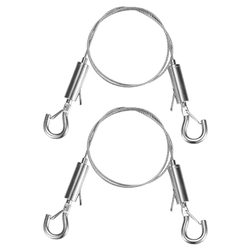 Image of M METERXITY 2-Pack Adjustable Picture Hanging Wire Kit, 0.5mx1.5mm Mirror Hanging Wire, Holds Up to 132lbs(60kg) 1.6FT Picture Frame Wire for Billboards /Basket /Flowerpot