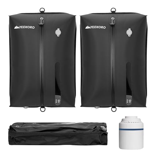 YEEKORO Vacuum Bag for Travel, Professional IPX8 Waterproof Reusable Vacuum Compression Bags for Travel Suitcases, Durable Space Saver Bag(2 PACK,With Pump)