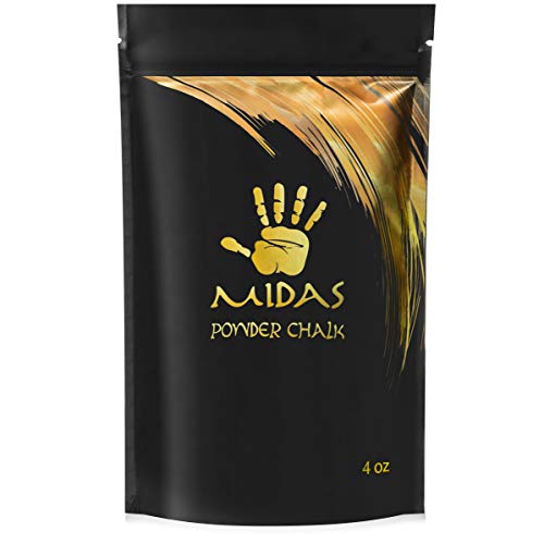 MIDAS Powder Chalk - Pure Powder Chalk for Rock Climbing, Cross Fit, Gymnastics, and Powerlifting