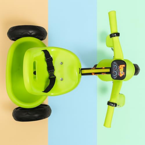 Image of Luusa KICK TRICYCLES for Kids | Kids Tricycle with Adjustable Seat Belt and Safety Features | Durable Frame | Suitable for Ages 1-5 Years | Multiple Colors Made in India (Green)