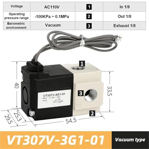 Électrovanne pneumatique haute fréquence VT307 à action directe