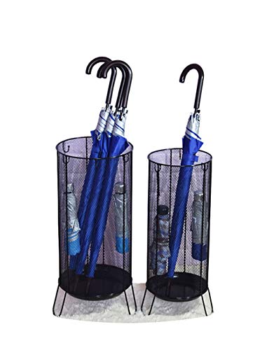 Z-M Paragüero Cubo De Almacenamiento Cubo Tienda De Hotel Hogar Oficina Creativo De Acero Inoxidable Paraguas Soporte Blanco Negro Cobre (Color : Black, Size : S)