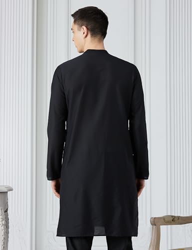Image of Amazon Brand - Symbol Men Festive Embellished Long Kurta (Regular Fit)