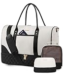 LOVEVOOK Large Travel Duffle Bags For Women,Weekender Bag With Shoe Compartment Amp Wet Pocket,Hospital Bag For Women Labor Delivery,Carry On Overnight Bag With Wet Pocket,Gym Sleepover Bags