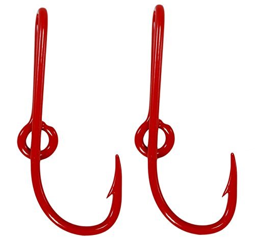 BT Outdoors Eagle Claw Hat Hook - Set of Two Red Hat Hooks