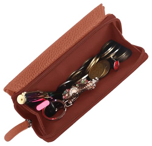 Image of WildHorn Genuine Leather Ladies Wallet - Elegant Women's Clutch Purse with 10 Card Slots, Perfect for Daily Use (TAN)