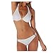Produktbild TOPKEAL Damen Sexy Badeanzug Bademode Push Up Hals Hängen Tankini Bikini Set Zweiteilige mit Triangel Bikinihose Strandkleidung Swimsuits (Weiß, M)