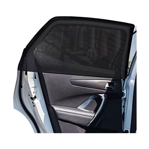 2Packs Universal Car Window Screen for Rear Window 25"(H) X43(W), Elastic Mesh Sun Shde Car Camping Window Cover, Fit for Most Cars Large SUVs, Truck, Pickup Cover