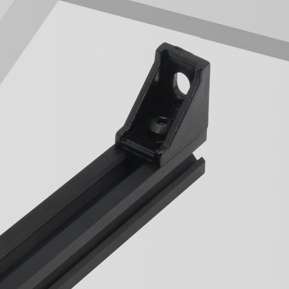 Yeebyee Right Angle Corner Bracket Gusset 2 Hole with M5 Screws and T-Nuts,28mm x 28mm for 6mm Slot 2020 Series Aluminum Extrusion Profile - Image 2