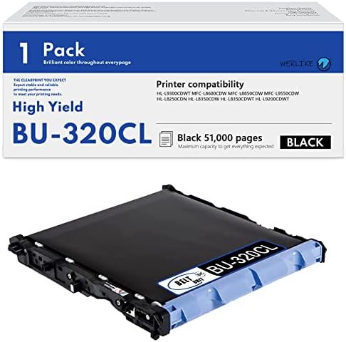 Compatible BU 320CL High Yield Belt Unit WER Replacement for Brother BU-320CL MFC-L8610CDW MFC-L8690CDW MFC-L8900CDW MFC-L9570CDWT MFC-L9570CDW Printer BU320CL Black Belt Unit 1-Pack