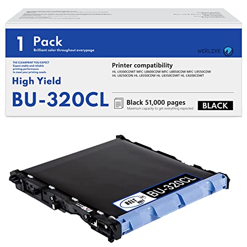 1 Pack BU-320CL High Yield Belt Unit Replacement for Brother MFC-L8600CDW MFC-L8850CDW HL-L8250CDN HL-L8350CDW MFC-L9550CDW HL-L9300CDWT HL-L8350CDWT HL-L9200CDWT Printer BU320CL Black Belt Unit