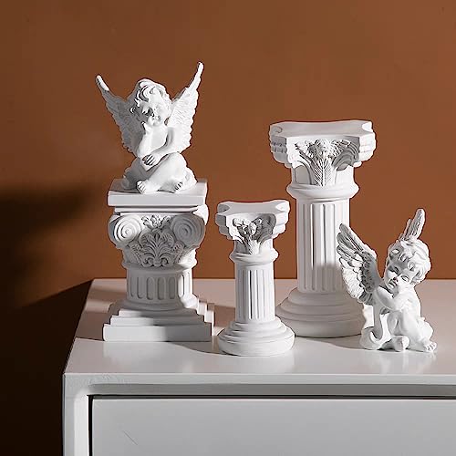 Estatuas de ángeles pequeños de resina, set 2 piezas miniatura 5