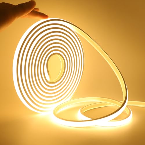 230V COB Neon LED Streifen, 288 LEDs/m Wasserdicht IP65 Schnitt alle 50cm, 220V LED Band Light Strip mit ON/OFF Schalter für Küche, Badezimmer,...
