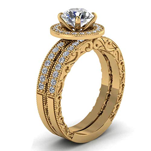 White Gold Plated Womens Wedding Ring Sets Bridal Sets Blue Cz Engagement Ring4