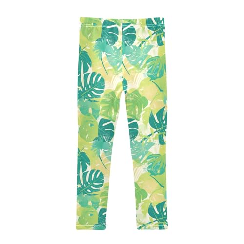 KLL Leaves Monstera Blots Girls Cotton Pants Fashion High Waisted Lounge Pants Exercise2