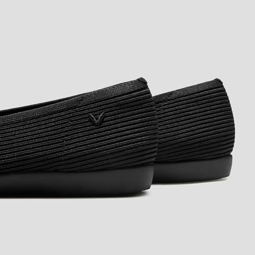 Image of VIVAIA Margot Walker Women's Flats Lightweight Square Toe V Cut Ballet Flats Comfortable Casual Water Repellent Walking Flat Shoes