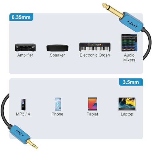 J&D 1/4 inch TS to 3.5mm TRS Cable - Image 4