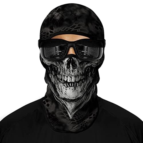 Image of Skull Full ski Mask, 3D Balaclava, UV Sun Protection,Motorcycle /Ski /Scarf /Cycling /Fishing for Men