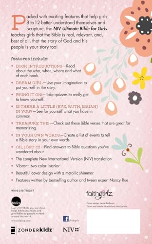 Niv, Ultimate Bible for Girls, Faithgirlz Edition, Hardcover: New International Version