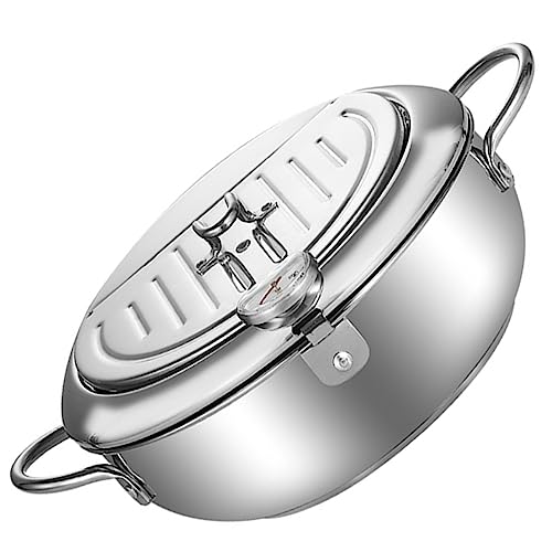 Happyyami Japanese Fry Pot Deep Fryer Oil Filter Strainer Tempura Pot Mini Fryer Kitchen Accessory