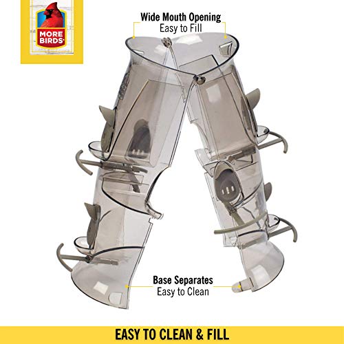 More Birds Abundance Bird Feeder, Combination Mixed Seed and Thistle, 6 Feeding Ports, 3.5 lb Seed Capacity - Thumbnail 2