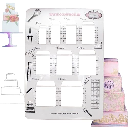 Square Cake Sketching Stencils | Cake Decorating Stencils | Cake Decorating Tools