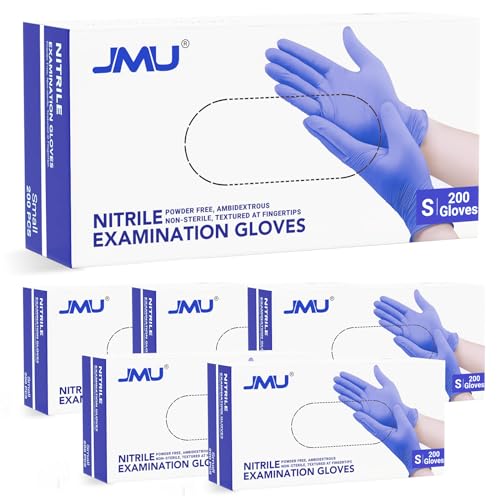 Image of JMU 1200 Nitrile Exam Gloves Small, 3.5Mil Disposable Medical Gloves | Latex-Free Powder-Free, Violet Blue