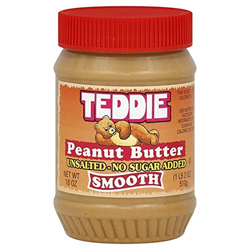 Mantequilla de Maní Teddie Natural Sin Sal y Sin Azúcar, Sin Gluten