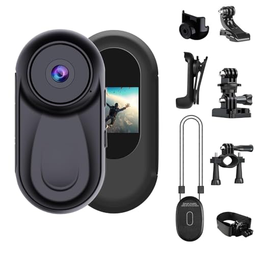 OBEST Thumb Action Camera 1080P, Mini HD Body Cam Portable Waterp...
