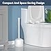 TRENTI Toilet Plunger with Holder, Plunger with Holder for 5.3-inch Toilet Drain, Plungers for Bathroom with Holder, Toilet Plunger Heavy Duty (1, White)